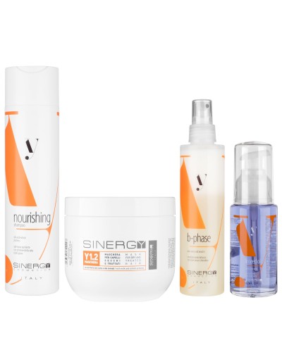 Набір Y1 Sinergy шампунь, маска, спрей та флюїд для зволоження сухого волосся, 250/500/200/60 мл